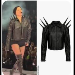 Dolls Kill Club Exx Equisite Pain spiked Moto Jacket as worn by Lady Gaga NWT XS